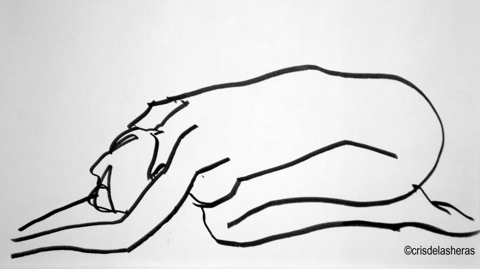 Echada sobre blanco línea